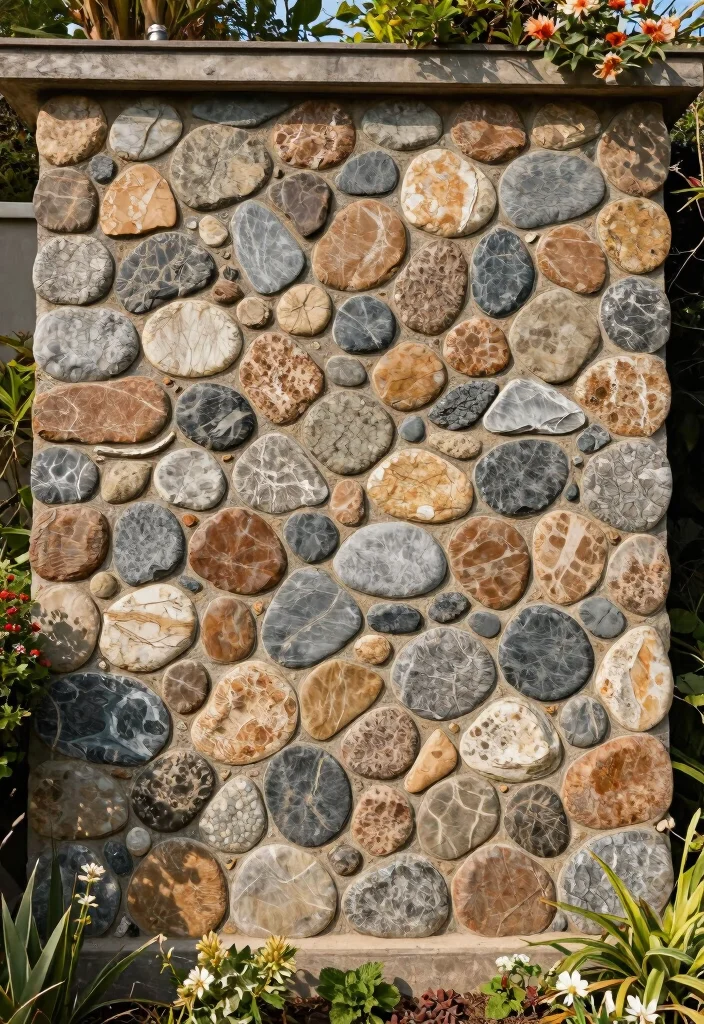 15 Outdoor Wall Art Garden Mural Ideas That Survive Rain - 6. Nature-Inspired Stone Art 1