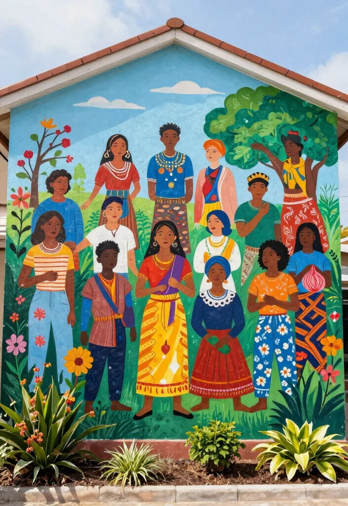 15 Outdoor Wall Art Garden Mural Ideas That Survive Rain - 9. Community Murals 1