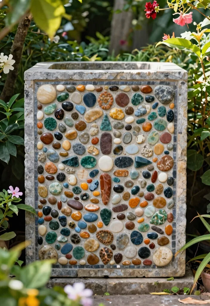 15 Outdoor Well Cover Ideas That Hide Eyesores and Stay Secure - 2. Stone Inlay Masterpiece 1
