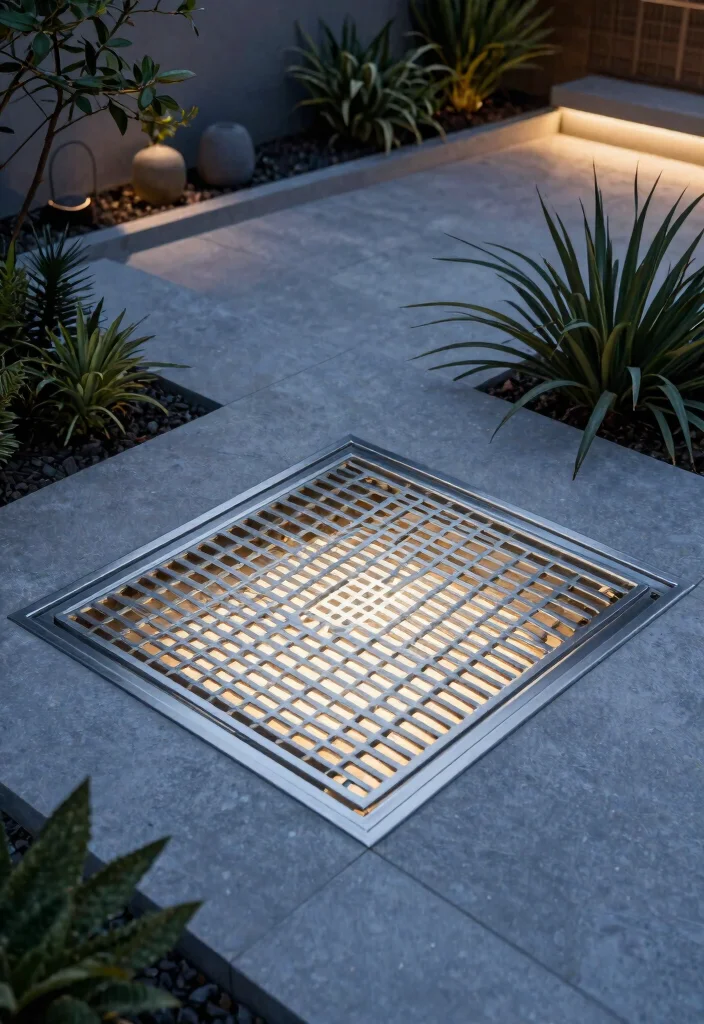 15 Outdoor Well Cover Ideas That Hide Eyesores and Stay Secure - 4. Modern Metal Grate 1
