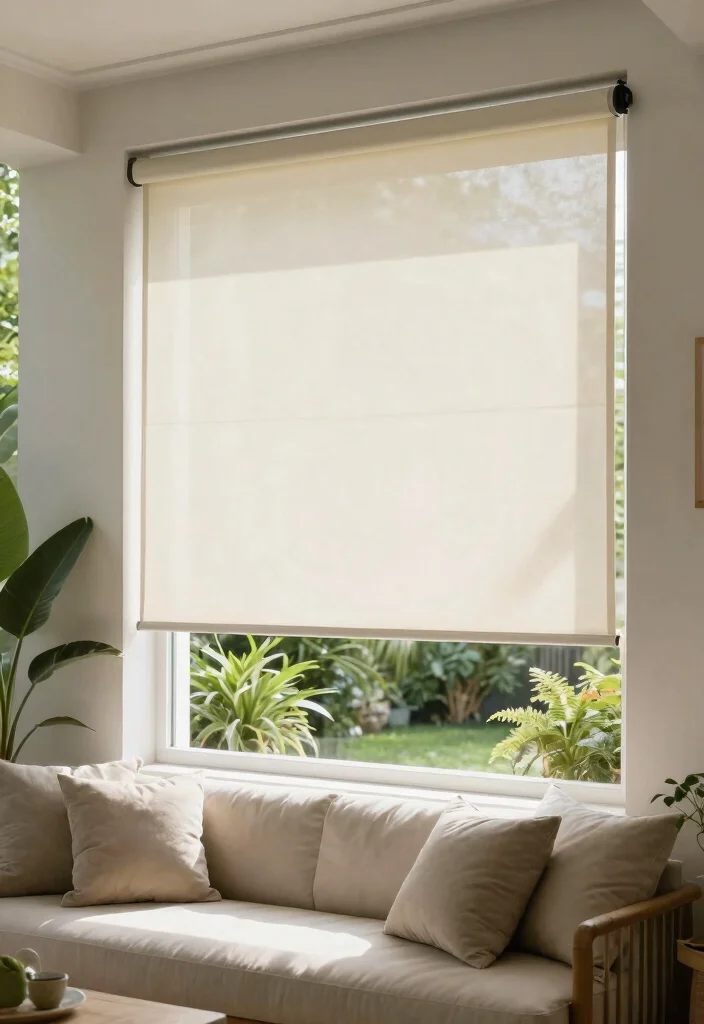 15 Porch Curtains Exterior That Block Sun and Wind Without Blowing Away - 12. Functional Roller Blinds 1