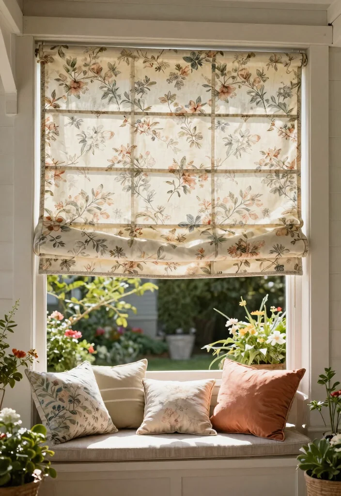 15 Porch Curtains Exterior That Block Sun and Wind Without Blowing Away - 13. Outdoor Roman Shades 1