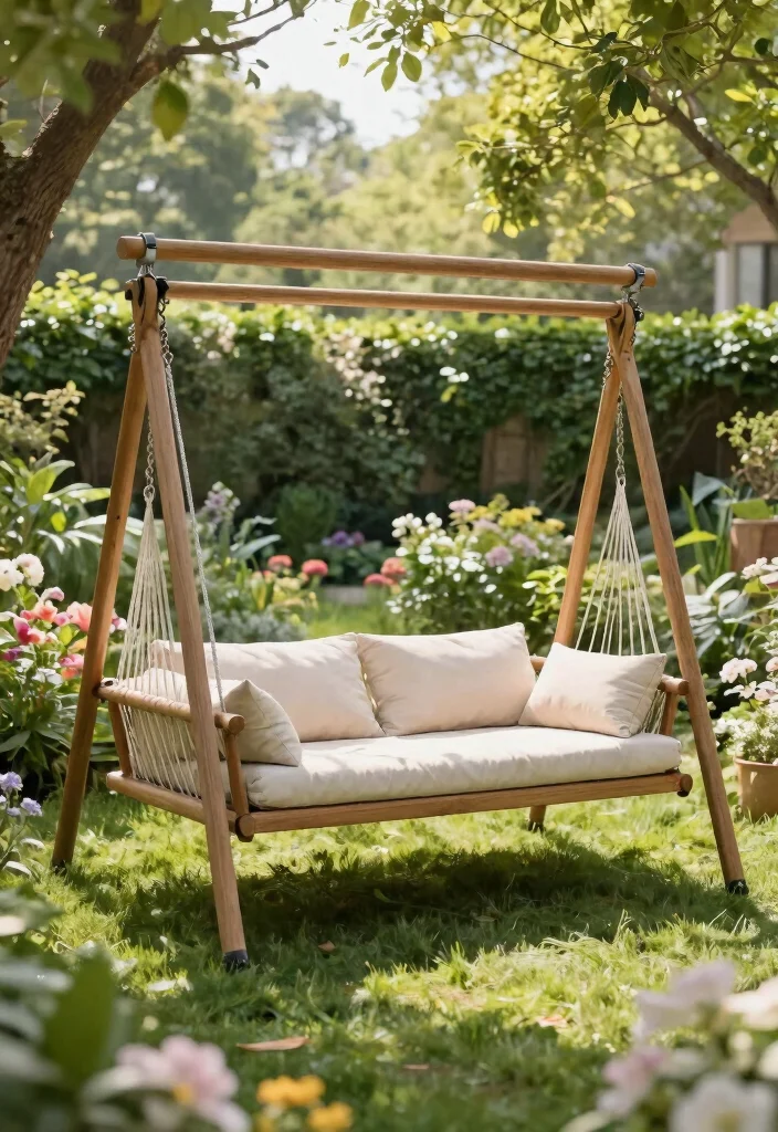 15 Porch Swing Bed Ideas That Support Two Adults Safely - 13. Transformable Swing Bed with Hammock Feature 1