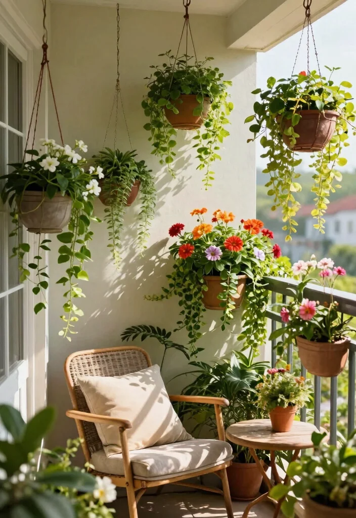 15 Privacy Planters for Patios That Block Views Without a Fence - 6. Hanging Planters for Vertical Privacy 1