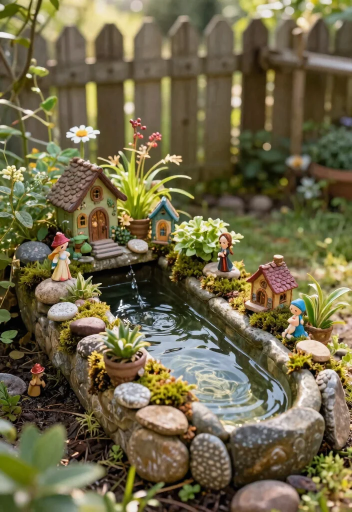 15 Water Trough Planter Concepts That Drain Properly and Look Rustic - 4. Whimsical Fairy Garden 1