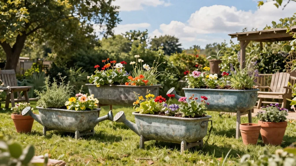15 Water Trough Planter Concepts That Drain Properly and Look Rustic