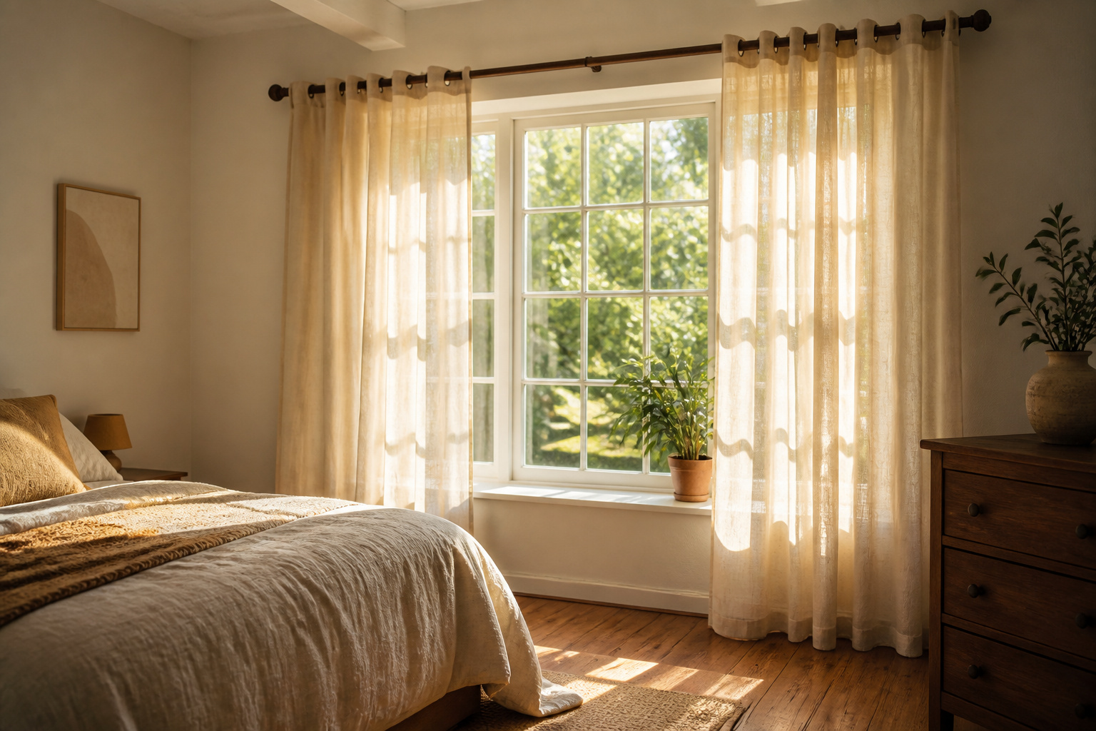 Various DIY curtain rods and brackets displayed together.